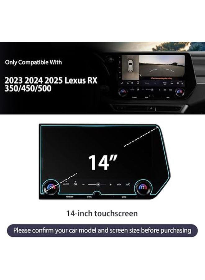 2023 2026 لكزس RX 14 بوصة حامي الشاشة زجاج مقوى شاشة لمس اكسسوارات داخلية - Image 3