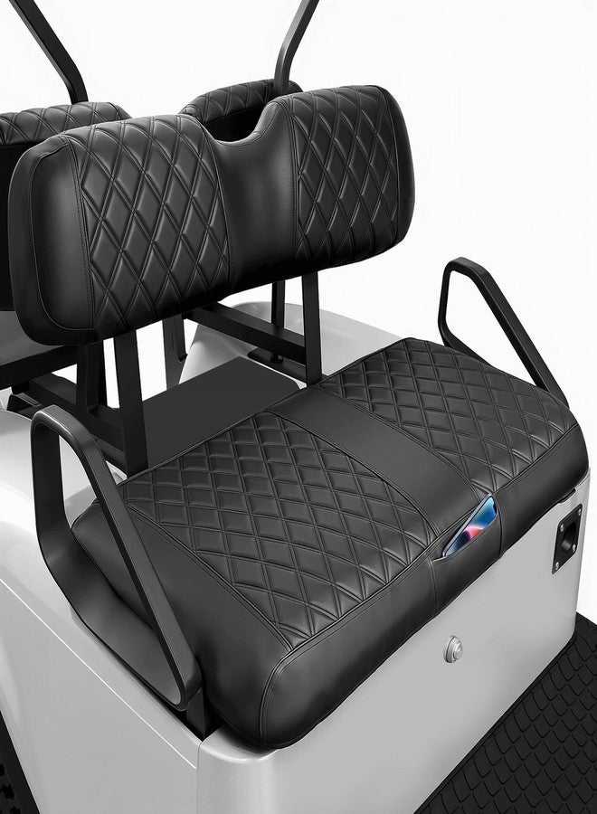 LEAPGOMAX EZGO Seat Covers, Golf Cart Seat Covers for EZGO TXT 1994-2013 and EZGO RXV OEM Ordinary Seat Thick Marine Leather Custom Diamond Comfortable/Anti-Scratch/Anti-Fading/Easy to Install - Image 1
