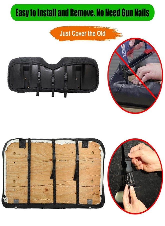 LEAPGOMAX EZGO Seat Covers, Golf Cart Seat Covers for EZGO TXT 1994-2013 and EZGO RXV OEM Ordinary Seat Thick Marine Leather Custom Diamond Comfortable/Anti-Scratch/Anti-Fading/Easy to Install - Image 3