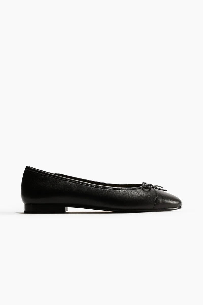 H&M Leather ballet pumps