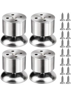 Y&D Adjustable Furniture Legs, 4PCS Stainless Steel Cabinet Feet with Screws, Metal Legs for Desk Feet, Kitchen, Office, Bedroom, Sofa, Table Bed (Adjustable Height 0-10mm)  - Image 1