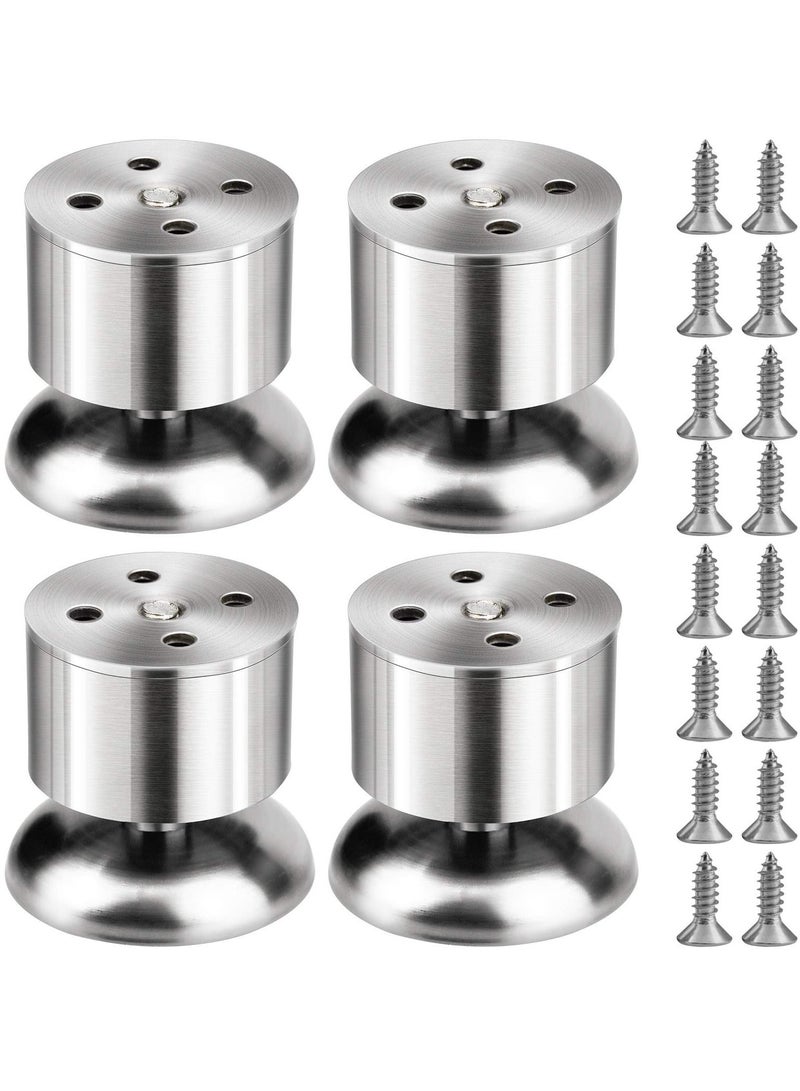 Y&D Adjustable Furniture Legs, 4PCS Stainless Steel Cabinet Feet with Screws, Metal Legs for Desk Feet, Kitchen, Office, Bedroom, Sofa, Table Bed (Adjustable Height 0-10mm)  - Image 1