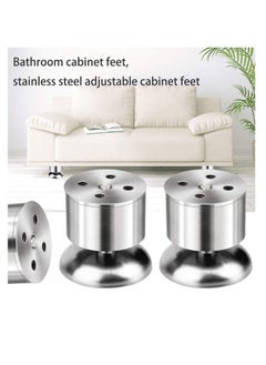 Y&D Adjustable Furniture Legs, 4PCS Stainless Steel Cabinet Feet with Screws, Metal Legs for Desk Feet, Kitchen, Office, Bedroom, Sofa, Table Bed (Adjustable Height 0-10mm)  - Image 3