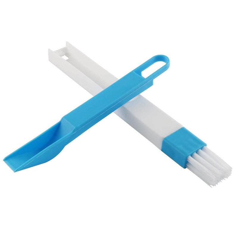 فرشاة تنظيف متعددة الوظائف 2 في 1 لتنظيف إطار النافذة ولوحة المفاتيح مع مجرفة صغيرة وفرشاة زوايا متعددة الألوان