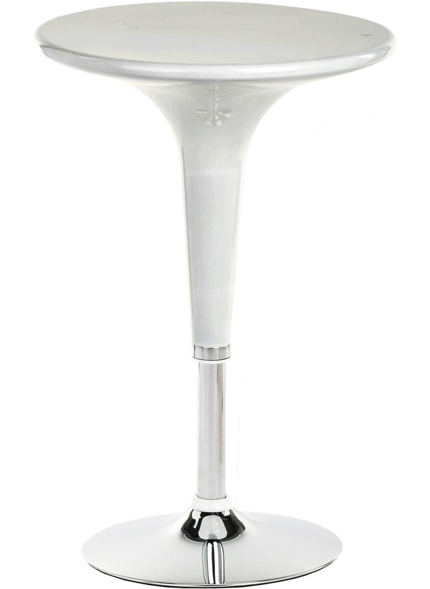 Displays2go Displays2go BRTBLBF1W Adjustable Pub Table with 360 Degree Rotation 24 Inch White  - Image 1