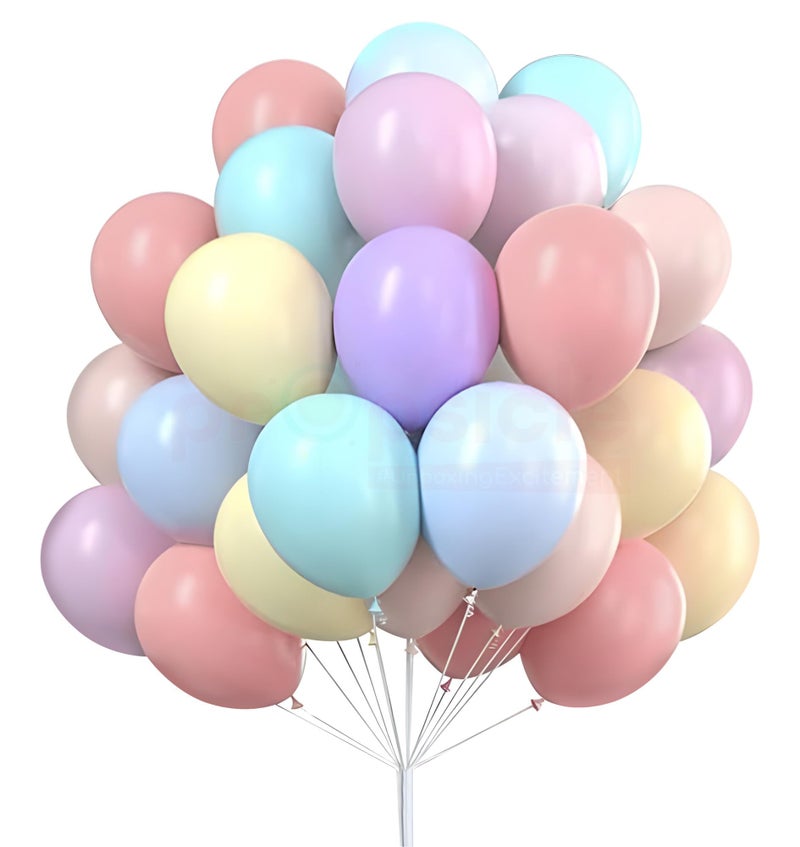 Propsicle 50 Pcs Pastel Balloons 12 Inch Multicolour Latex Set for Birthday Decoration, Baby Shower, Welcome Baby, Naming Ceremony, Kids Theme Party Arch Bunch Decor - Image 2