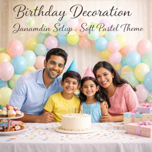 Propsicle 50 Pcs Pastel Balloons 12 Inch Multicolour Latex Set for Birthday Decoration, Baby Shower, Welcome Baby, Naming Ceremony, Kids Theme Party Arch Bunch Decor - Image 4