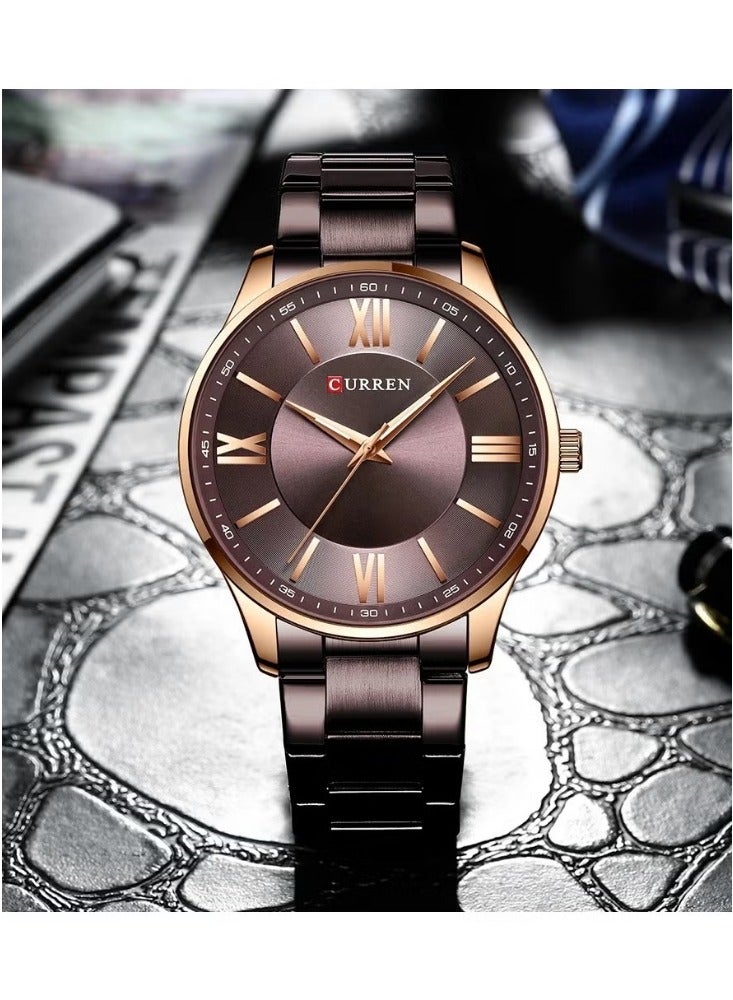 CURREN 8383 Original Brand Stainless Steel Band Wrist Watch For Men - Image 1