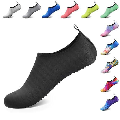 ATHMILE Water Shoes for Women Men Barefoot Quick-Dry Aqua Socks for Beach Swim Pool River Yoga Lake Surf Sport Shoes Cruise Essentials Swimming Size 7-8 Women/6-7 Men - Image 1