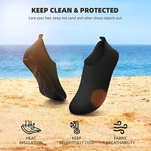 ATHMILE Water Shoes for Women Men Barefoot Quick-Dry Aqua Socks for Beach Swim Pool River Yoga Lake Surf Sport Shoes Cruise Essentials Swimming Size 7-8 Women/6-7 Men - Image 2