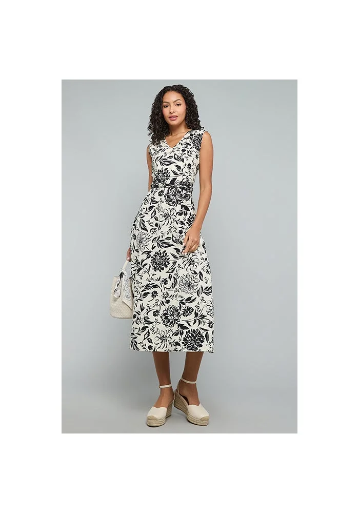 أر أند بي Printed Sleeveless Midi Dress