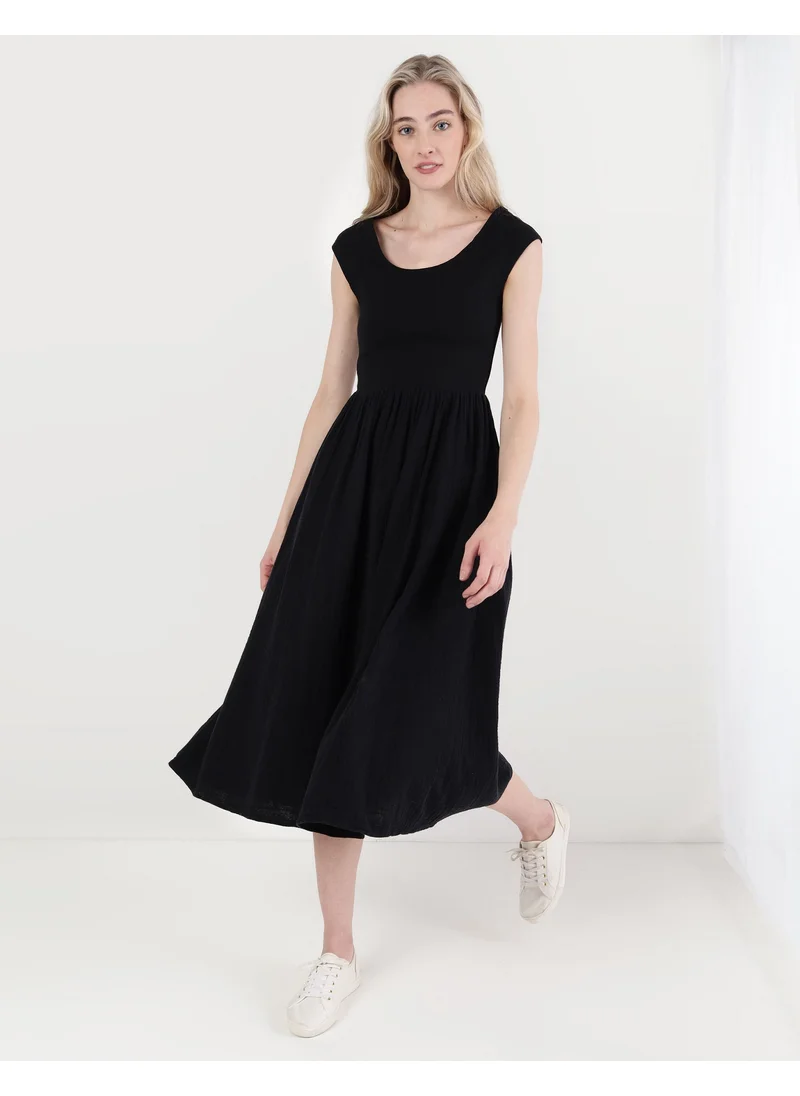 Aerie Aerie Cap Sleeve Midi Dress