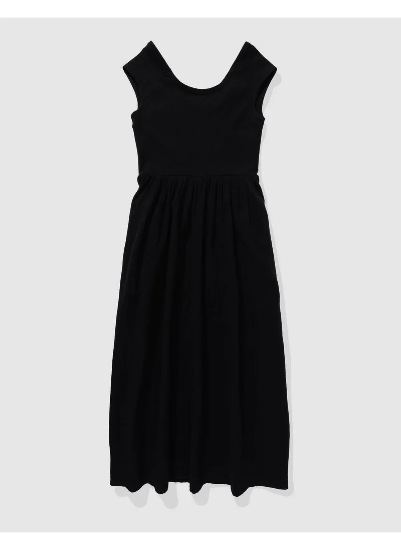 Aerie Aerie Cap Sleeve Midi Dress