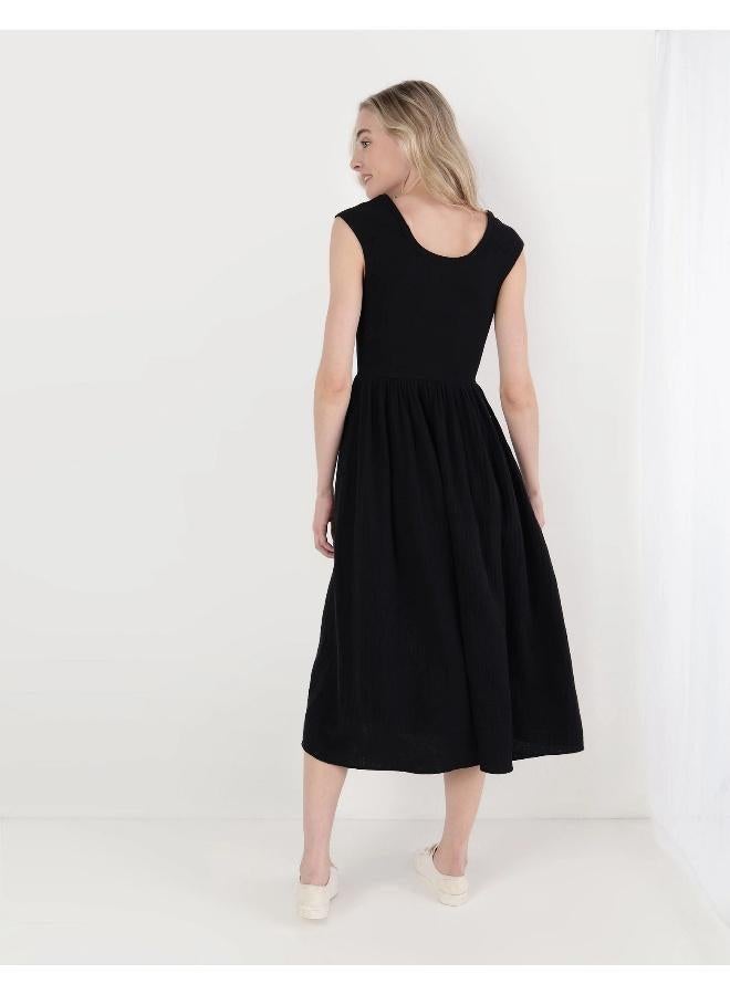 آري من امريكان ايجل فستان ميدي أسود كلاسيكي - Image 4