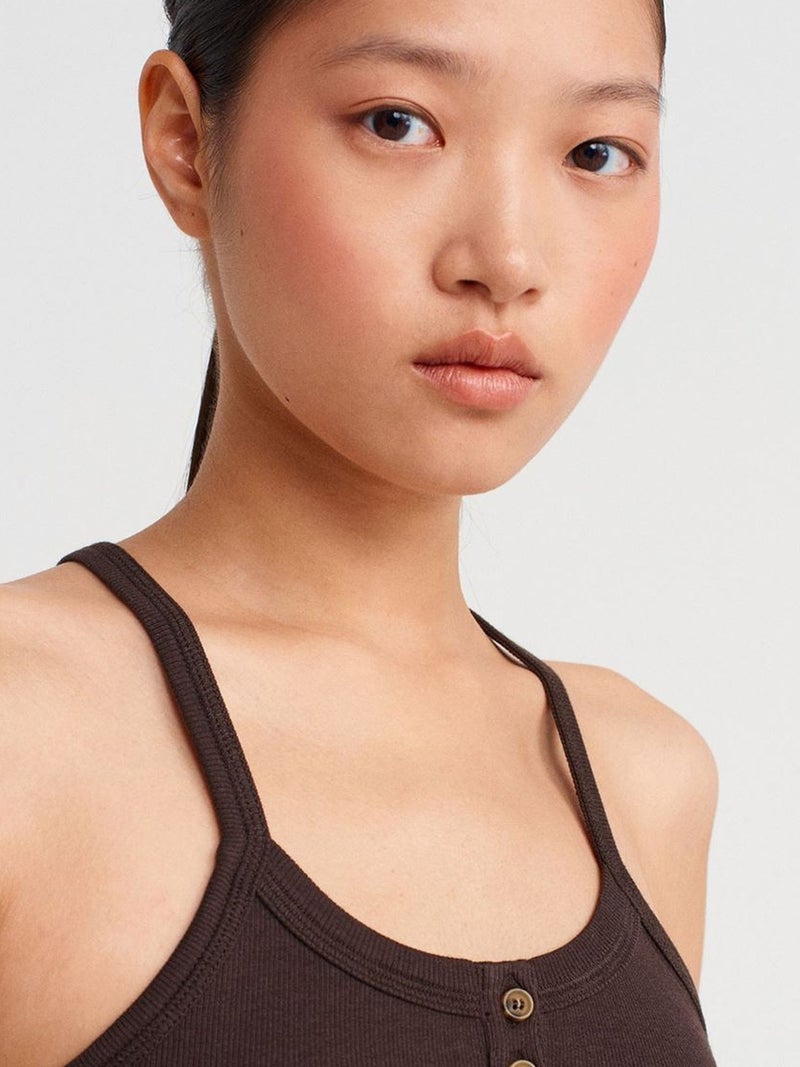 DILVIN Slim Fit Ribbed Knit Cami Blouse - Image 4