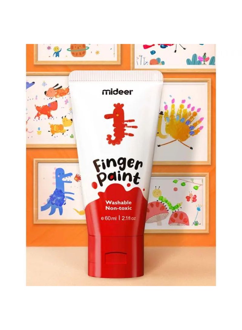 MiDeer Finger Paint for Toddlers – 12 Washable Non-Toxic Colors – Safe Finger Painting Set for Kids Ages 3+ – Creamy Texture, Easy-Clean Sensory Art Activity for Preschool & Creative Play - Image 4