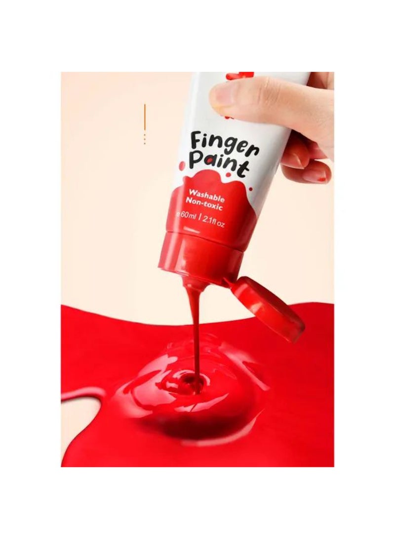 MiDeer Finger Paint for Toddlers – 12 Washable Non-Toxic Colors – Safe Finger Painting Set for Kids Ages 3+ – Creamy Texture, Easy-Clean Sensory Art Activity for Preschool & Creative Play - Image 3