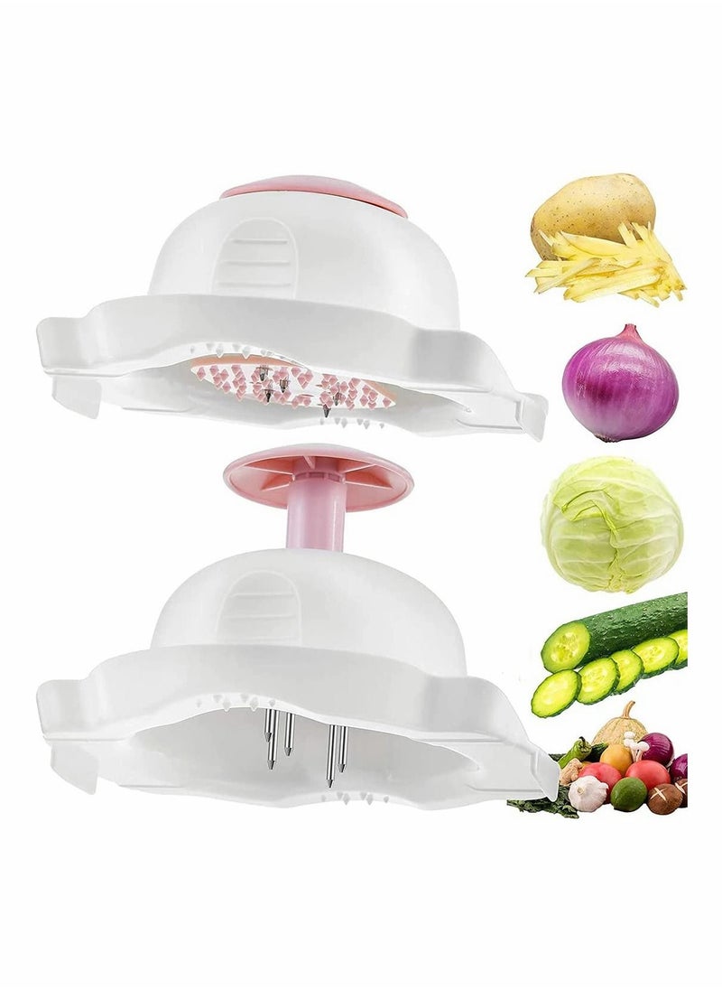 Y&D 2 Pieces Cutter Mandolin Slicer Tool, Grater, Cheese Vegetable Veggie Shredder Grater Julienne Hand Guard, Kitchen Home Food Safety Holder  - Image 1