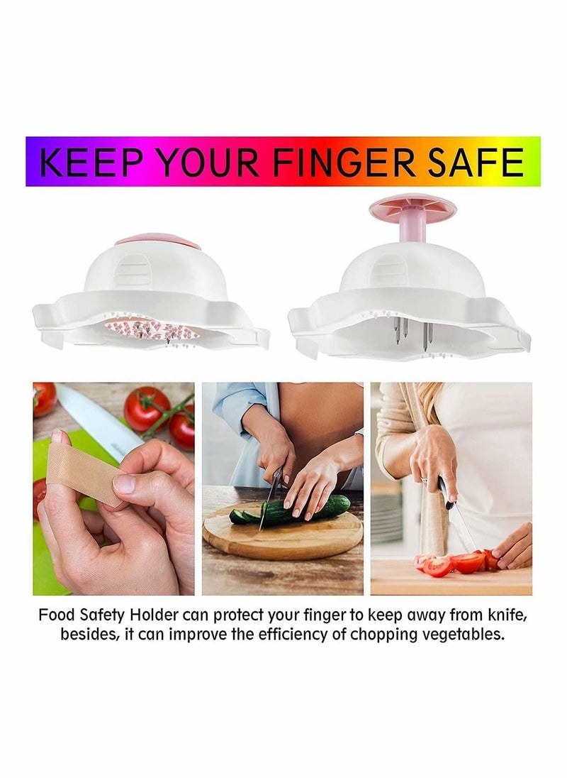 Y&D 2 Pieces Cutter Mandolin Slicer Tool, Grater, Cheese Vegetable Veggie Shredder Grater Julienne Hand Guard, Kitchen Home Food Safety Holder  - Image 4