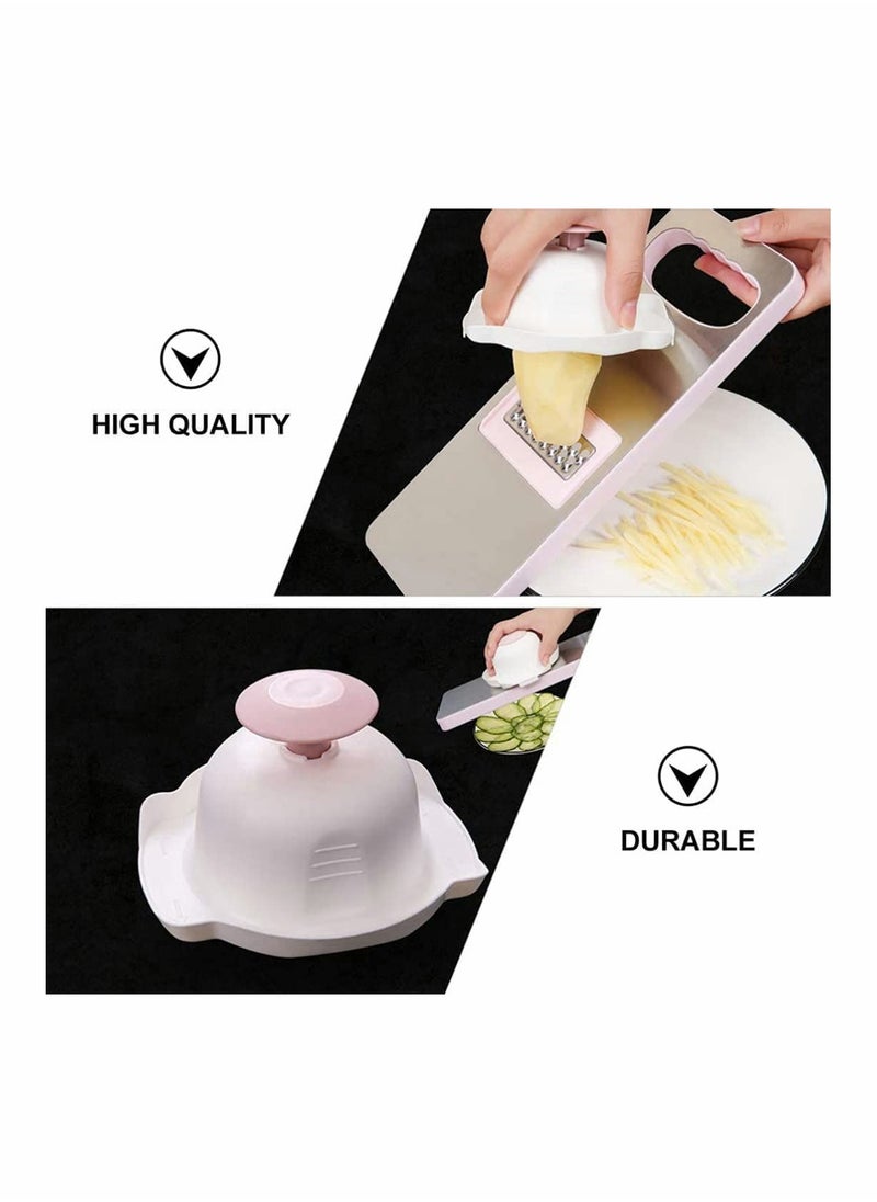 Y&D 2 Pieces Cutter Mandolin Slicer Tool, Grater, Cheese Vegetable Veggie Shredder Grater Julienne Hand Guard, Kitchen Home Food Safety Holder  - Image 5
