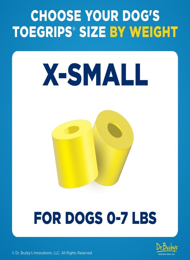 Dr. Buzby's Dr Buzby's XSmall ToeGrips for Dogs - Instant Traction on Wood/Hardwood Floors - Anti Slip Relief - Grippers for Senior Dogs - Stop Sliding Instantly - Rubber Nails for Paws - 1 Pack (20 Grips) - Image 2