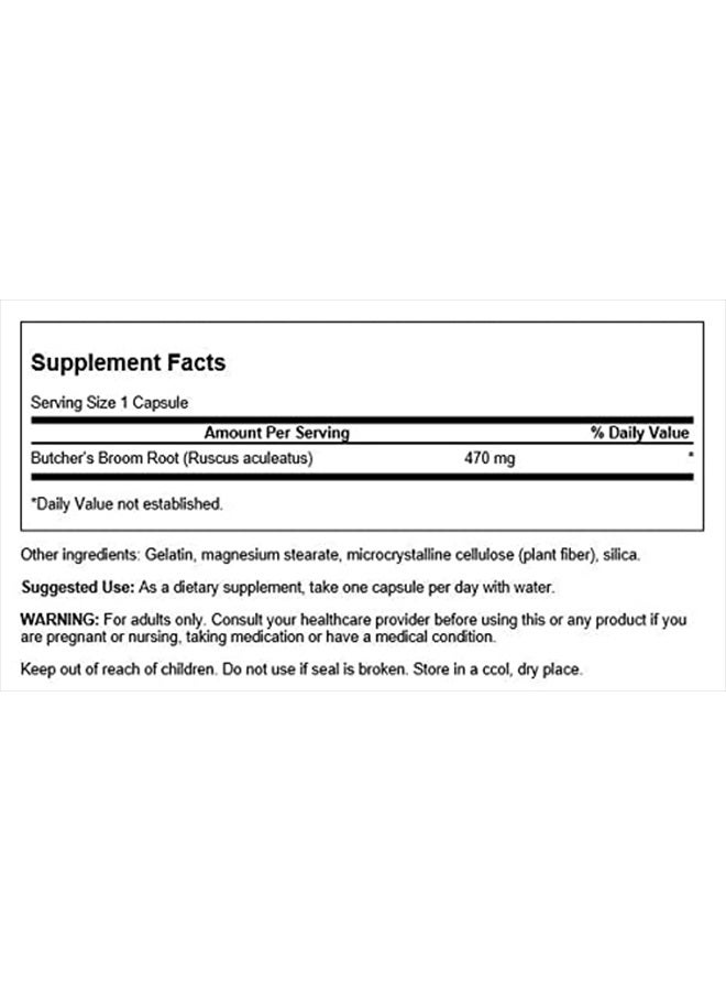 SWANSON Butcher's Broom 470 Milligrams 100 Capsules - Image 3