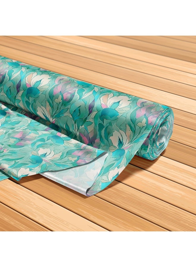 Vellato Al Lail Aramny Silk Fabric By The Yard With Green And Pink Floral Pattern Jalabiya Makhweer Dressmaking 58 Inches Width - Image 5