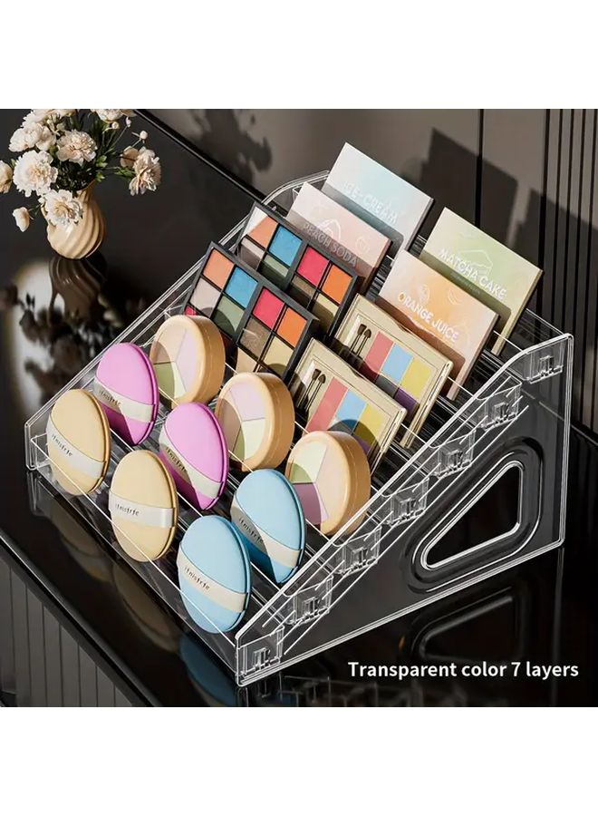 7 Tier Acrylic Desktop Organizer For Cosmetics Jewelry Perfume Storage Display - Image 2