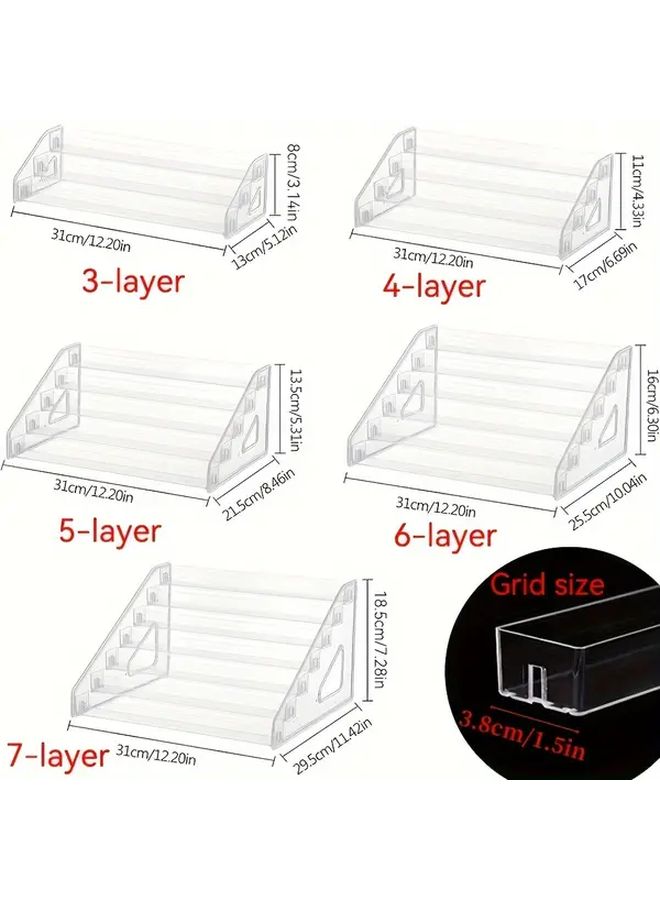 7 Tier Acrylic Desktop Organizer For Cosmetics Jewelry Perfume Storage Display - Image 5