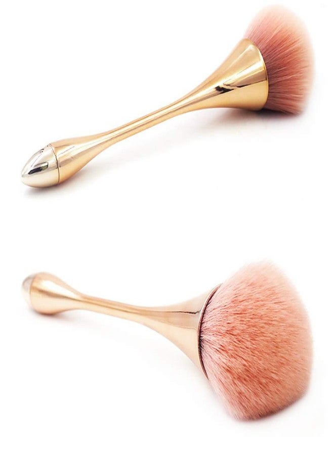 SILPECWEE 2 Pcs Nail Dust Brushes, Dip Powder Brush For Acrylic Nails Remove Dust, Makeup, Blush Brushes, Manicure Brush Clean Up Tools Nail Art Brush Set - Image 4