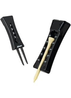 Generic Genuine Carbon Fiber Golf Tee Height Adjuster with Divot Repair Tool and Holder - Lightweight and Portable for Pocket Carry.  - Image 1