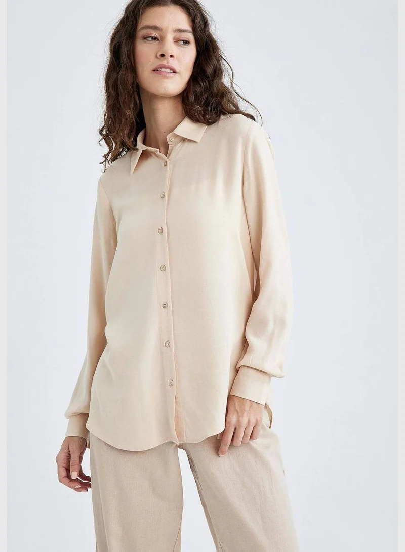 DeFacto  Woman Woven Long Sleeve Shirt  | Best Price UAE