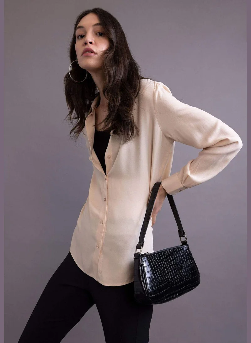 DeFacto  Woman Woven Long Sleeve Shirt  | Best Price UAE