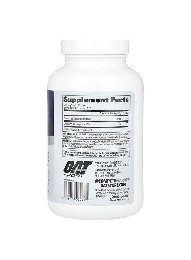 GAT SPORT GAT Sport L-Arginine Tablets, 180 Count - Image 2