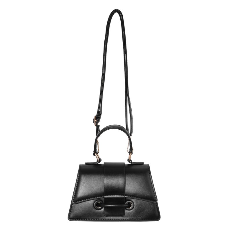 Ayliss Black Small Crossbody Handbag Women's Purse Clutch Cute Trendy Bag Top Handle PU Leather Shoulder Bag (Black #2-1) - Image 5