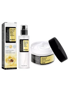 Anti Wrinkle Face Cream, Snail Collagen Lifting And Firming Cream, Snail Mucin Essence For Face Moisturizing, Snail Secretion Filtrate Brightening Essence, (Cream And Essence Set)