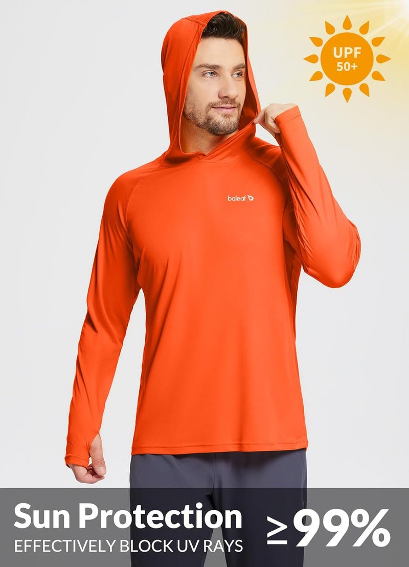Baleaf Men's Sun Protection Hoodie Shirt UPF 50+ Long Sleeve UV SPF T-Shirts Rash Guard Fishing Swimming Lightweight - Image 4