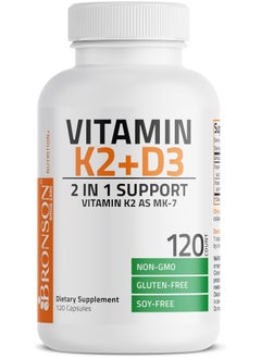 Bronson Vitamin K2 (Mk7) With D3 Supplement - Vitamin D & K Complex Premium Non Gmo, 120 Capsules  - Image 5