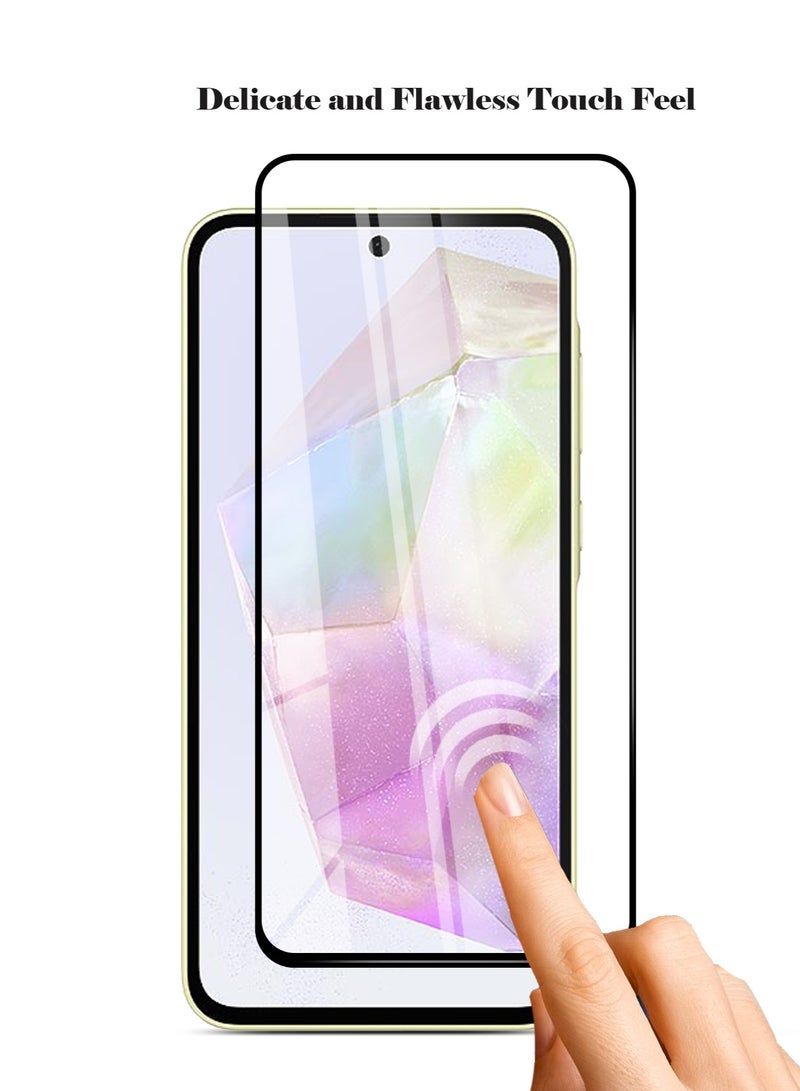 Techie Full Cover 10H Hardness HD Tempered Glass Screen Protector for Samsung Galaxy A35 - Anti-Scratch, Anti-Fingerprint, and Bubbles Free Technology - Image 5