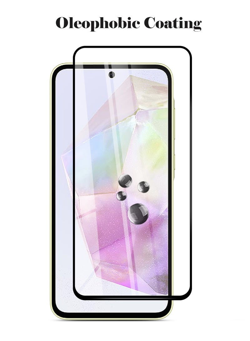 Techie Full Cover 10H Hardness HD Tempered Glass Screen Protector for Samsung Galaxy A35 - Anti-Scratch, Anti-Fingerprint, and Bubbles Free Technology - Image 4