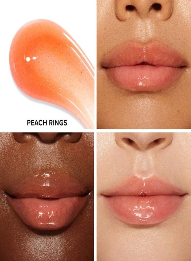Too FacedCosmetics Too Faced Kissing Jelly Non-Sticky Lip Oil Gloss – Peach Rings - Shimmering Peachy-Orange 4.50ml| Hydrating, High-Shine, Cushiony Lip Oil Gloss - Image 2
