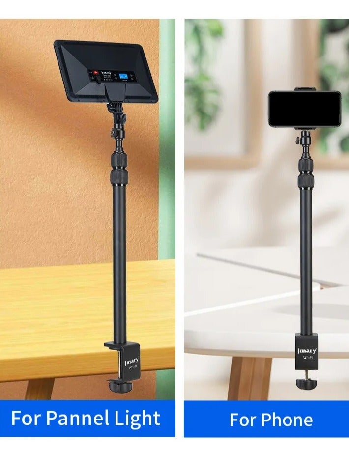 جيه ماري JMARY MT-49 مشبك حامل ضوء الطاولة مع برغي للكاميرات، ضوء فيديو LED وإضاءة حلقية - Image 2