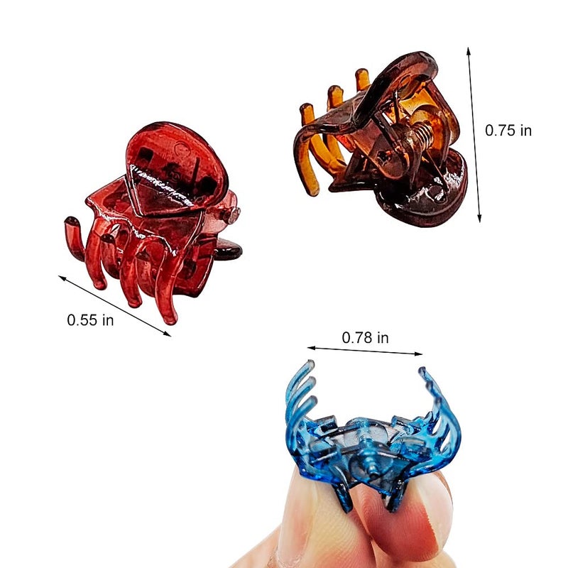 Yongdeli 50 PCS Mini Hair Claw Clipsï¼Œ Bangs Strong Grip Multifunction Clamp Clips. (Transparent color) - Image 2
