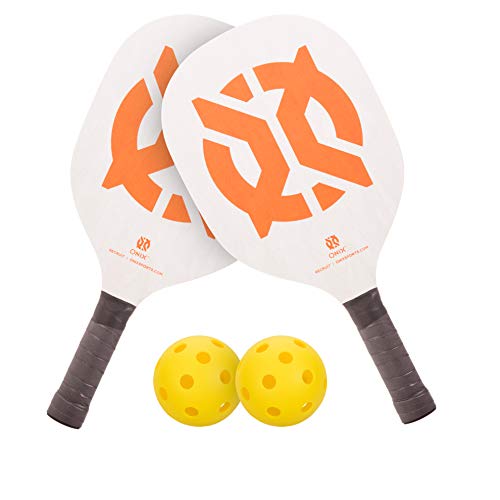 ONIX Pickleball Recruit Starter Set Includes 2 Paddles and 2 Pickleballs for All Ages and Skill Levels to Learn Play - Image 1