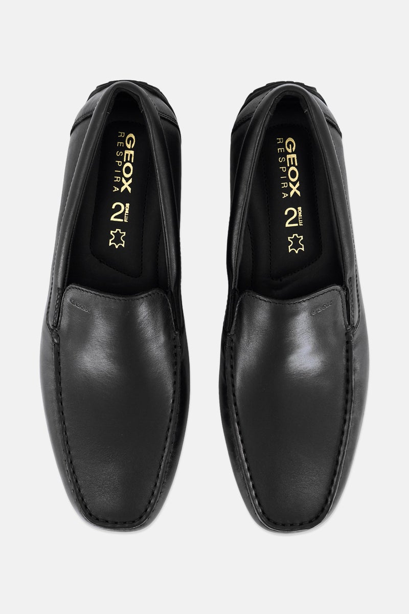 GEOX Men Moner W 2 Fit Slip On Loafers, Black  - Image 3