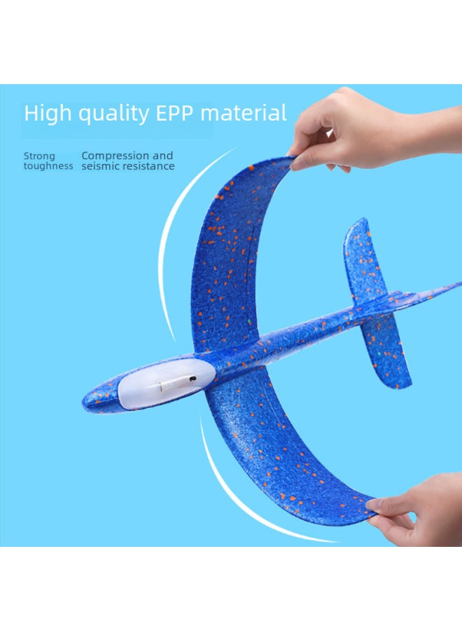 Hand Throwing Foam Plane Toy With Light Swing Electric Glider Children Throwing Simulation Aviation Model Stall-Color:Red-head Glowing EPP Foam Hand Throwing Aircraft - Image 5