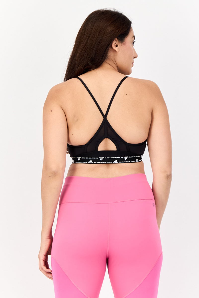 Adidas حمالة صدر رياضية للنساء، مناسبة للتدريب، سوداء - Image 3