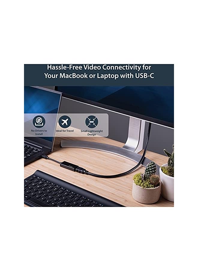 StarTech Usb-C To Hdmi Video Adapter Converter - 4K 30Hz - Thunderbolt 3 Compatible - Usb 3.1 Type-C To Hdmi Monitor Travel Dongle Black (Cdp2Hd) - Image 5