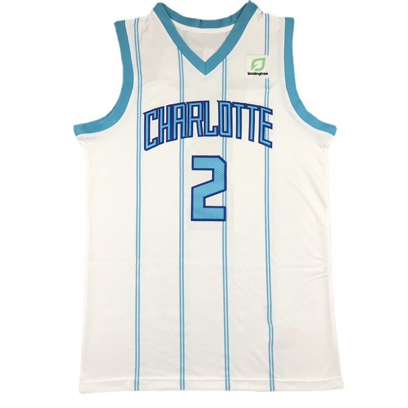 Spot New Season Hornets No. 2 1 # 33 Lamelo Ball Embroidered Basketball Jersey Vest - Image 3
