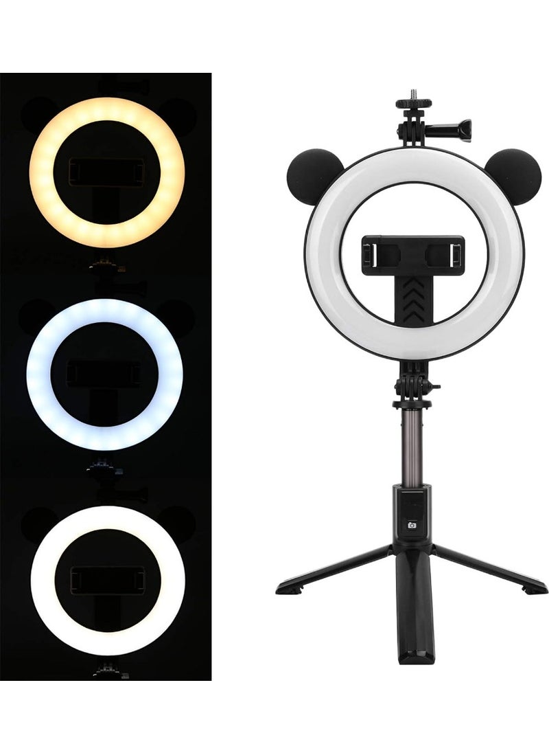 Qasul - Remote Control Bluetooth Selfie Stick Ring Light Tripod with 9 Different Light Modes - Image 1